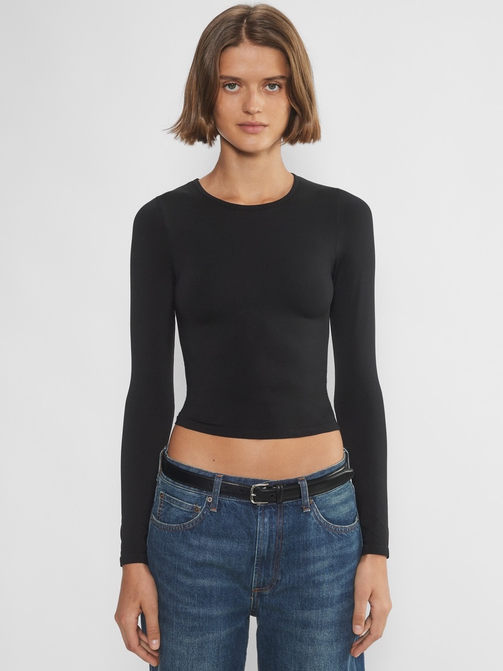 Aritzia Black Smooth Seamless Willow Longsleeve Top